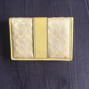 Yellow coach wallet